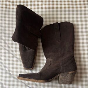 Women's Brown Suede Boots